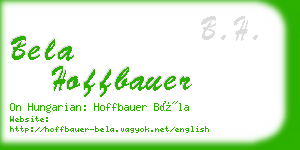 bela hoffbauer business card